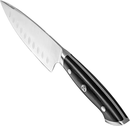 Miniatura 6 de Ergo Chef Pro Series 2.0 - Cuchillo de chef de 6 pulgadas, hoja de acero inoxidable de alto carbono forjada 7Cr17Mov, mango ergonómico de madera