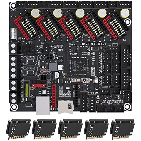 BIGTREETECH SKR 3 EZ Control Board 32bit New Upgrade Silent Board Support EZ2209/ EZ5160/ EZ2130 Stepper Driver Compatible TFT Series Touch Screen, DIY for Most FDM 3D Printer (with 5PCS EZ2209) Cover