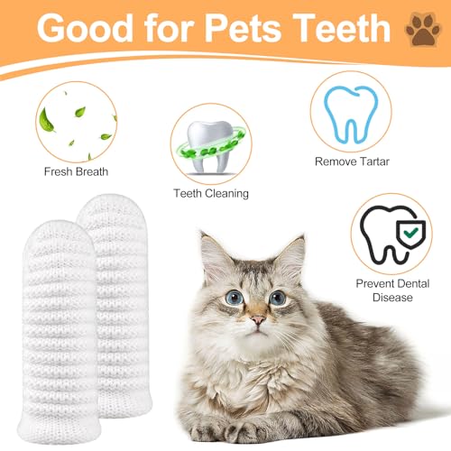 Ailvor 16 Stück Hundezahnbürste, Fingerzahnbürste Hund, Hundezahnbürste Fingerling Wiederverwendbar, Pet Finger Zahnbürste für Hunde Katzen Zahnpflege, Zahnreinigung Anti-Plaque Haustierzahnbürste
