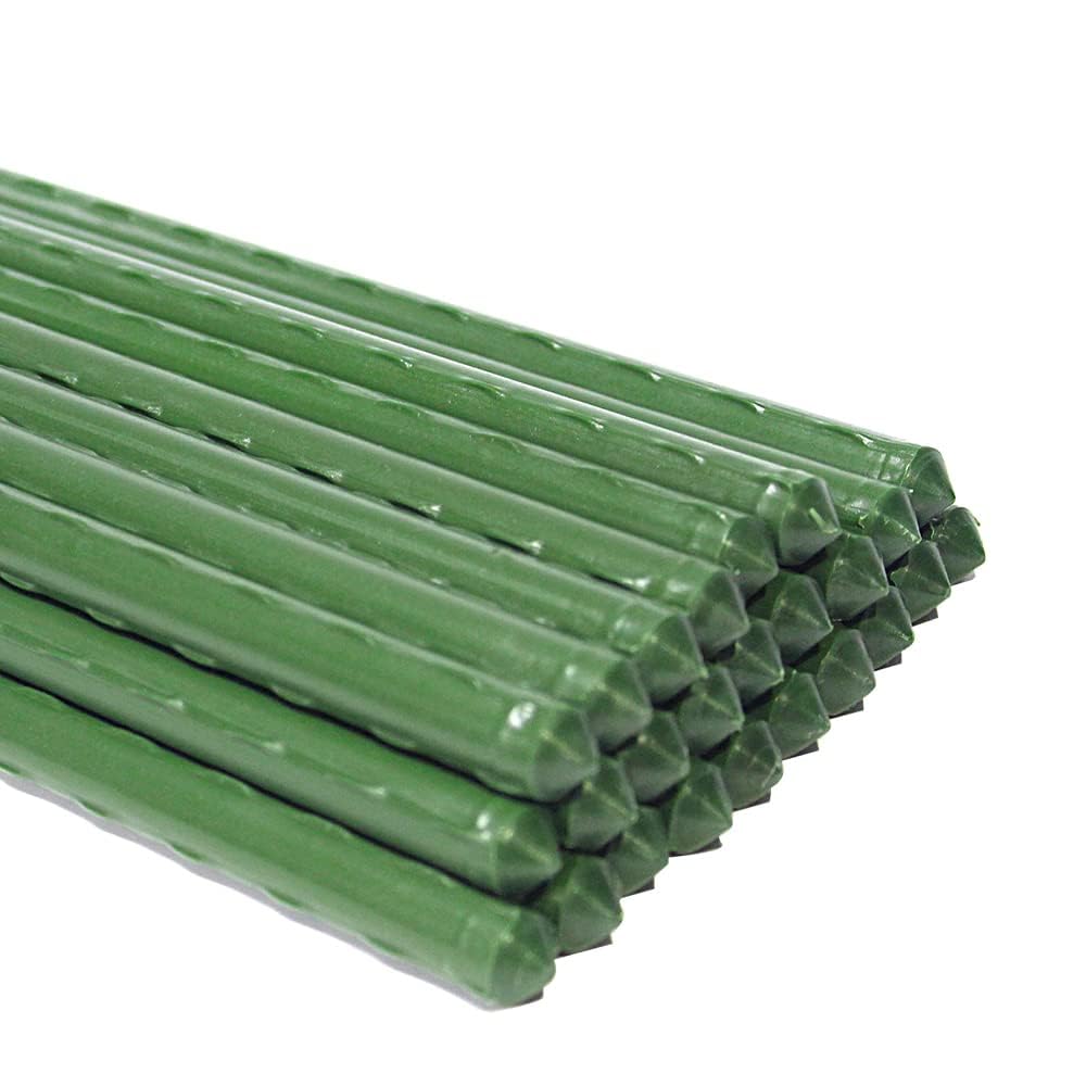 G-LEAF Pflanzenstütze, 25 Stück Pflanzenstab,Blumenstütze Zimmerpflanzen,Pflanzenhalter,rankhilfe zimmerpflanzen Kunststoff,Pflanzen Stabilisieren Stab,Pflanzstab,Blumenhalter (Grün/25PCS)