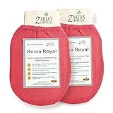 Original Kessa Exfoliating Glove -Value Pack (2pcs) -Pink -Microdermabrasion At Home Exfoliating Mitts, Removes unwanted dead skin, dirt and grime and Keratosis Pilaris. Great for spray tan removal