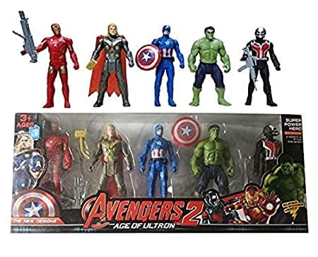 VINIT Super Hero Action Figure Toy Set (Set of 5 Superheroes)