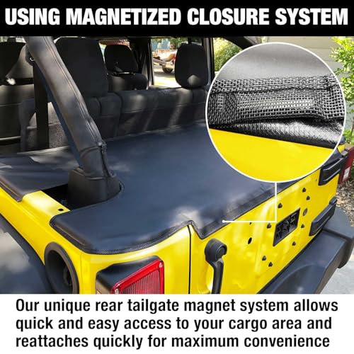 Tonneau Cover Compatible with Jeep Wrangler JK Cargo Trunk Cover 4 Door by coverspec - Used condition - Image 4