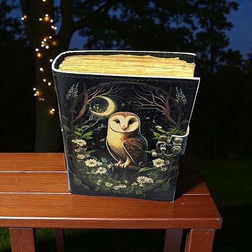 Carnet de notes chouette magique en cuir pour libérer vos rêves - 6