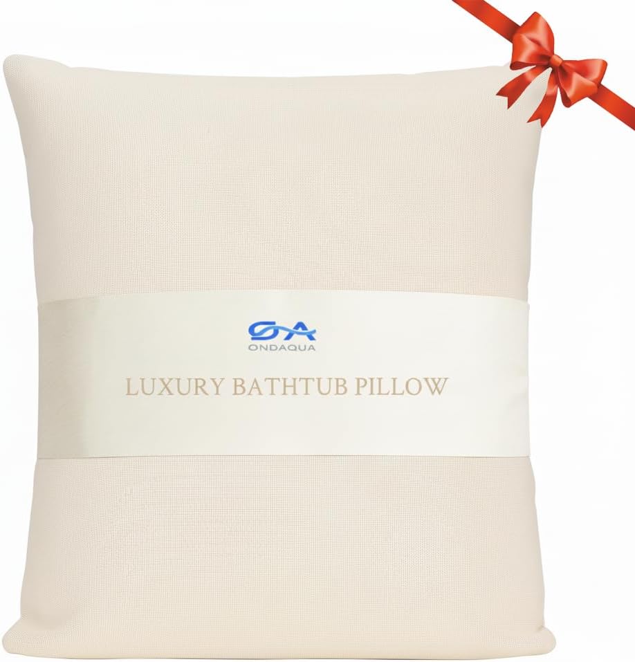 Luxury Bathtub Pillow, Skin-Friendly Cushion, Support Back, Neck & Head, Non-Slip, Adjustable Thickness, Washable & Quick-Drying - Ideal for Home Spa Days