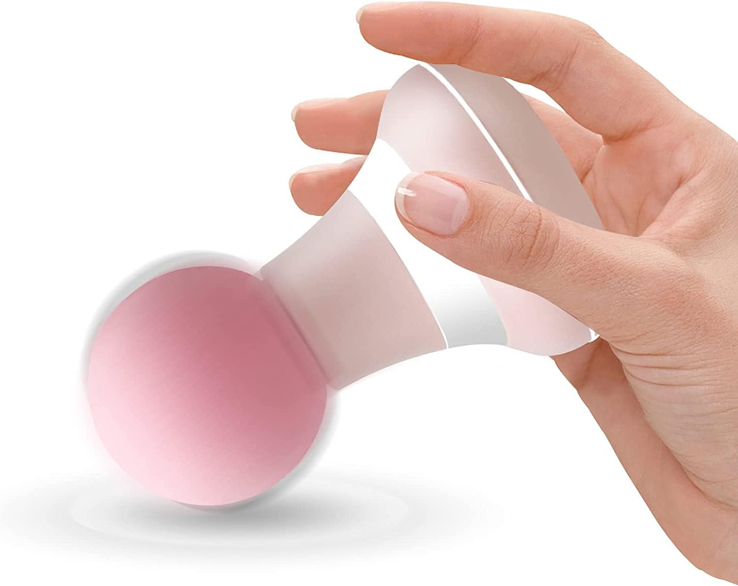 Nnewvante Upgrade 2.0in*4.5in - Mini Electric Handheld Massager Wand, Powerful 6 Speed Vibration Modes,Cordless Handheld and Portable,Suitable for Men & Women Shoulder,Neck and Back Massage (Pink)