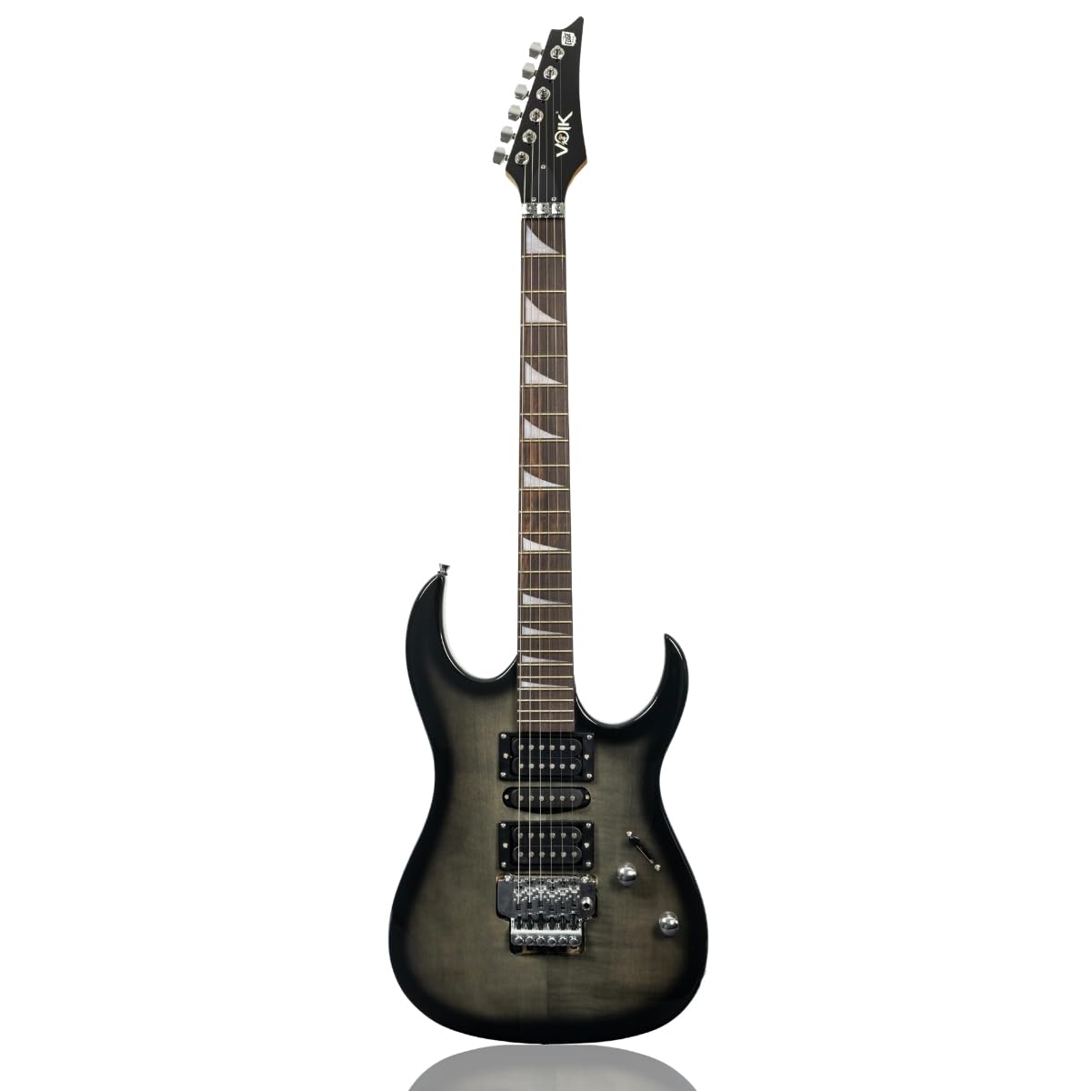Guitarra Elétrica Voik 220 Cor GLOSS BLACK Brilhante Superstrato Captador HSH Es