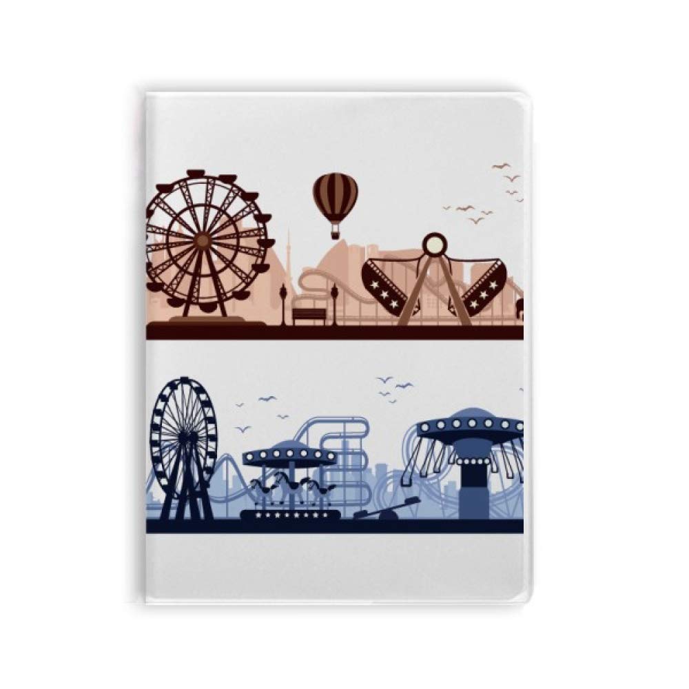 Carnet de notes pour parc d'attractions : cahier couverture souple et pages lignées