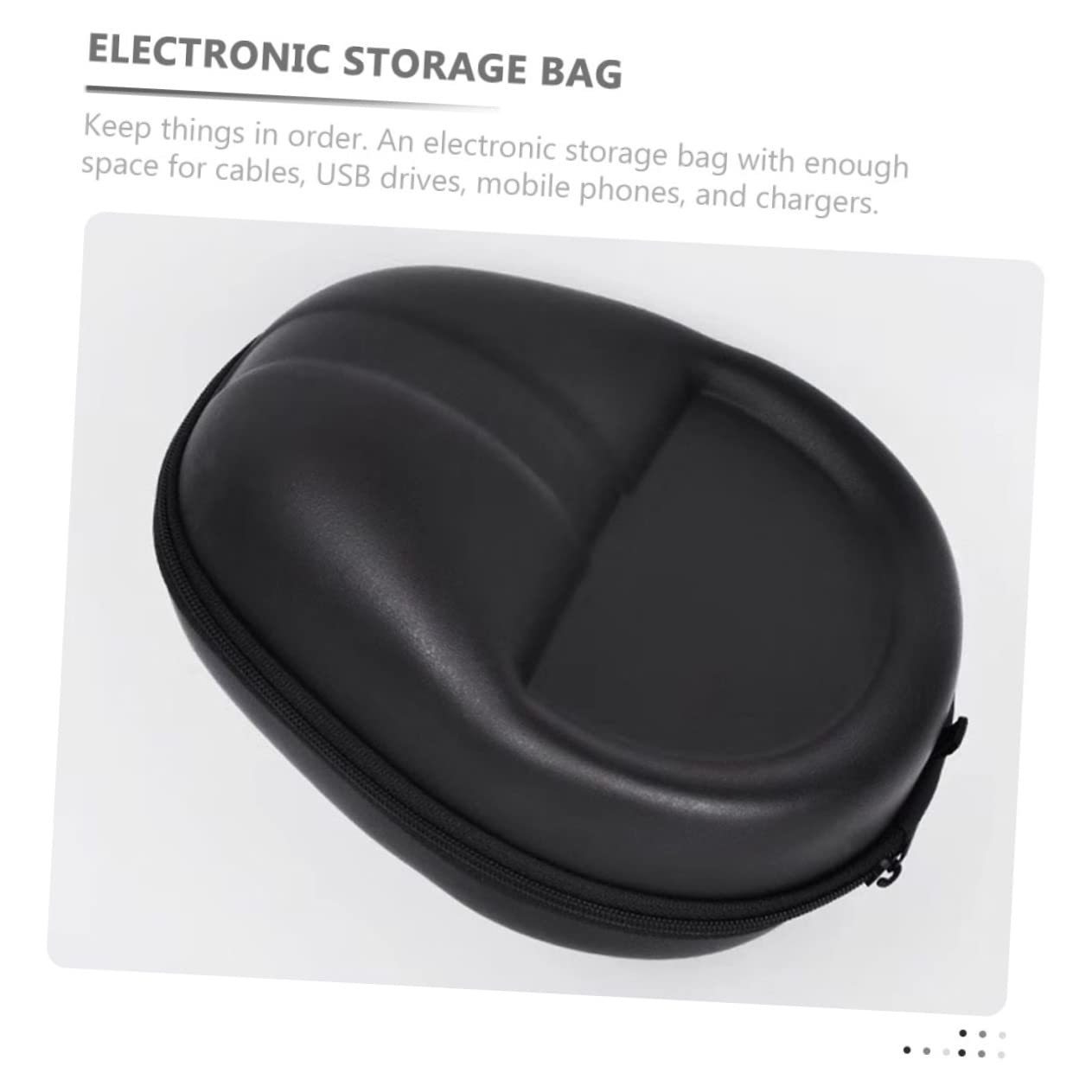 OSALADI 3pezzi Custodia Rigida Per Auricolari Con Cerniera Borsa Da Viaggio Per Accessori Elettronici Compatta e Resistente Eva Organizer Per Cuffie e Cavi Perfetta Per Trasporto e