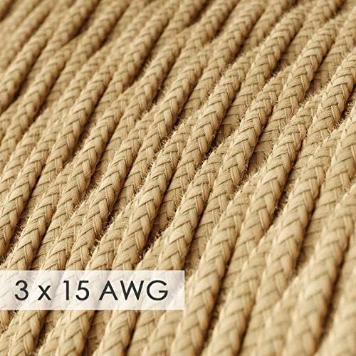 Extension Cord - Twisted Jute TN06-15/3 AWG - 50ft