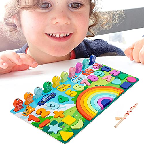5-in-1 Montessori Wiskunde Pegging Spel Intelligentie Houten Puzzel Nummers Multifunctioneel Educatief Speelgoed Voor 2… - Afbeelding 4