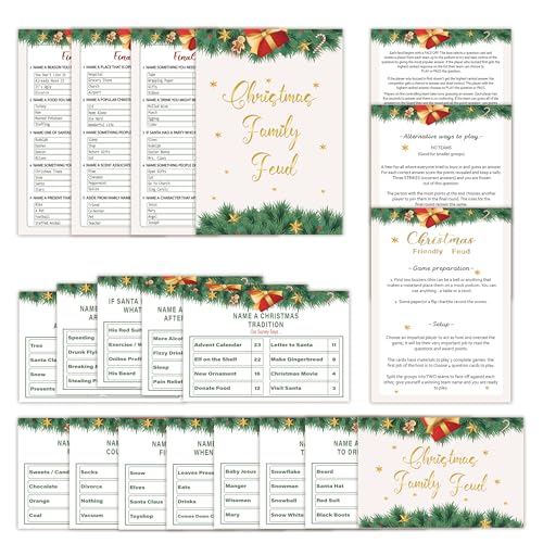 クリスマス確執クイズ、家族向けのクリスマストリビアゲーム、雑学クイズゲーム用ブザー、楽しいクリスマス確執の質問、ホリデーパーティーゲーム、クリスマスデコレーション、トリビアカード(sdsc02)。の画像