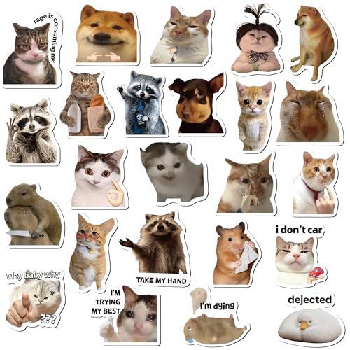 Set de 24 imanes divertidos para refrigerador con diseños de animales y frases