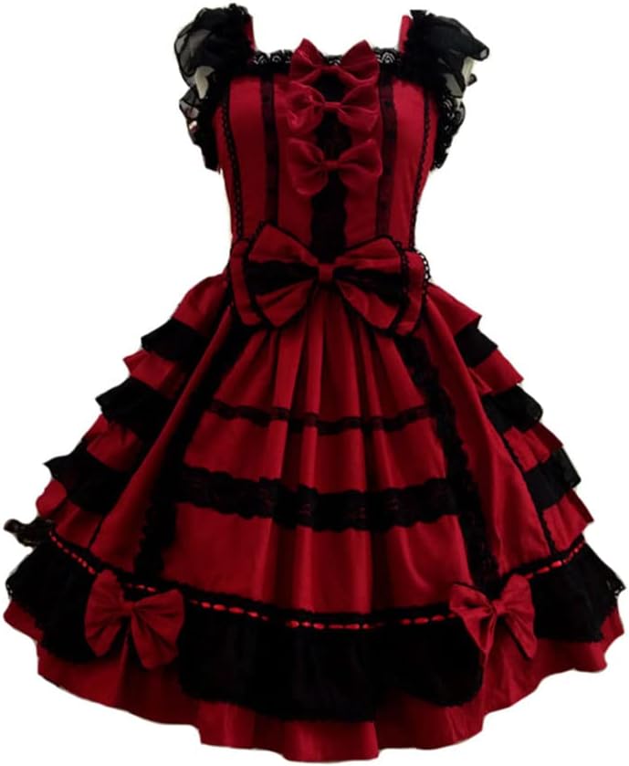 Smiling Angel Girls Sweet Lolita Dress Princess Lace Court Skirts Cosplay Costumes