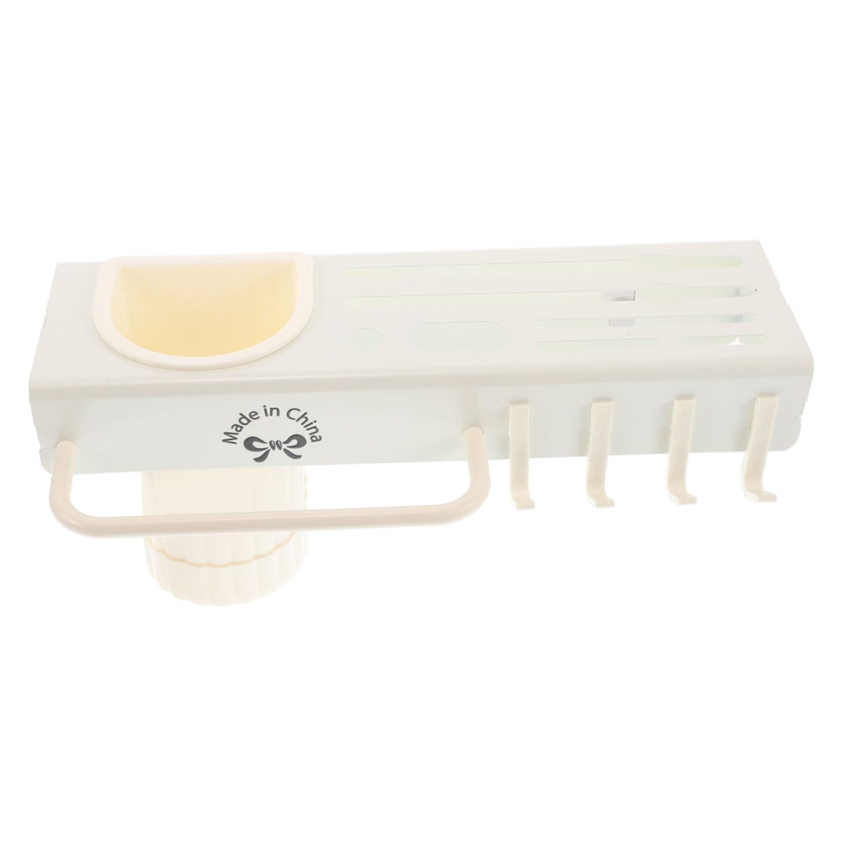 Cabilock Wall Mounted Kitchen Storage Rack Multifunctional Utensil Holder with Cutter Rack Chopstick Holder Easy Installation No Drilling Required for Organized Cooking Utensils Milk