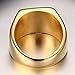 SAINTHERO Mens Wedding Bands Vintage 316L Stainless Steel Gold Engagement Rings High Polished Finish Comfort Fit Size 9