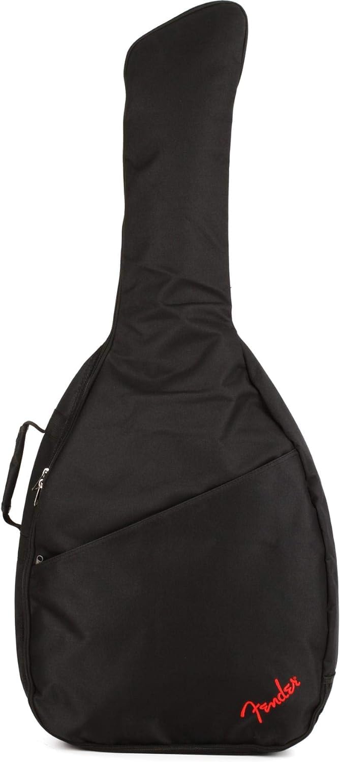Fender FA-25CE Electro-Acoustic Guitar Kit, with Built-In Tuner and Controls, includes Strap, Picks, and Padded Gig Bag, Black Electro Acoustic