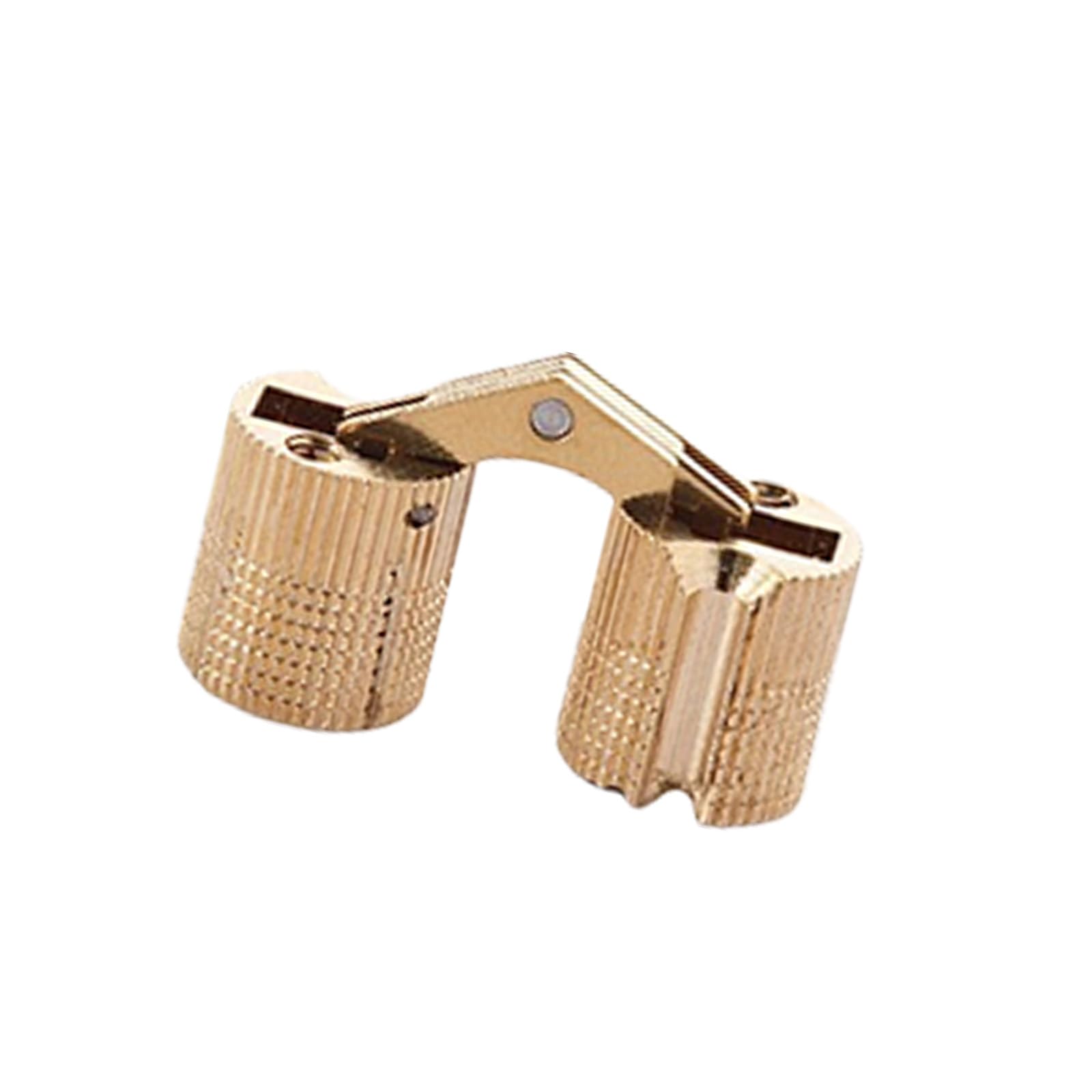2Pcs Brass Furniture Hinges Cylindrical Concealed Hinge Small Box Hinge Door Hardware 180 Degree Opening Angles Furniture Brass Concealed Hinges Cylindrical Small Barrels for Jewelry Keepsakes Box