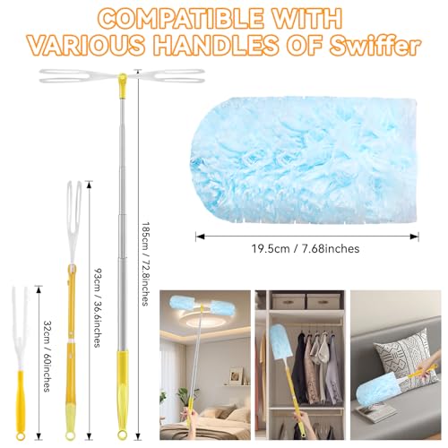 Image of Duster Refills, Multisurface 360 for Cleaning Dusting, Unscented Disposable Feather Dusters with 1 Handle（30PCS）