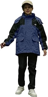Chubasquero infantil de 2 piezas – Chaqueta impermeable con capucha y pantalones de lluvia | ligero set para exteriores para niños y niñas