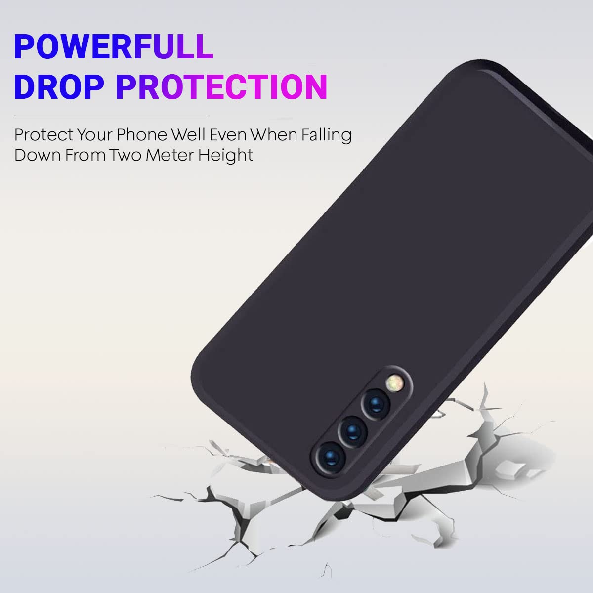 LIRAMARK Silicone Soft Back Cover Case for Samsung Galaxy A50 / A50s / A30s (Black) — Amazon image 6
