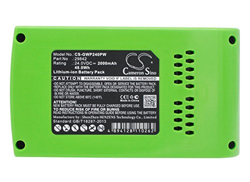2000mAh 24V Replacement Battery for Greenworks