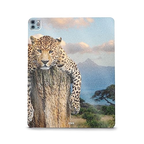 Image of MightySkins Carbon Fiber Skin Compatible with Apple iPad Pro 12.9 inch M2 6th Gen (2022) Full Wrap Kit - Chill Leopard | Protective, Durable Textured Carbon Fiber Finish | Easy to Apply | Made in The USA