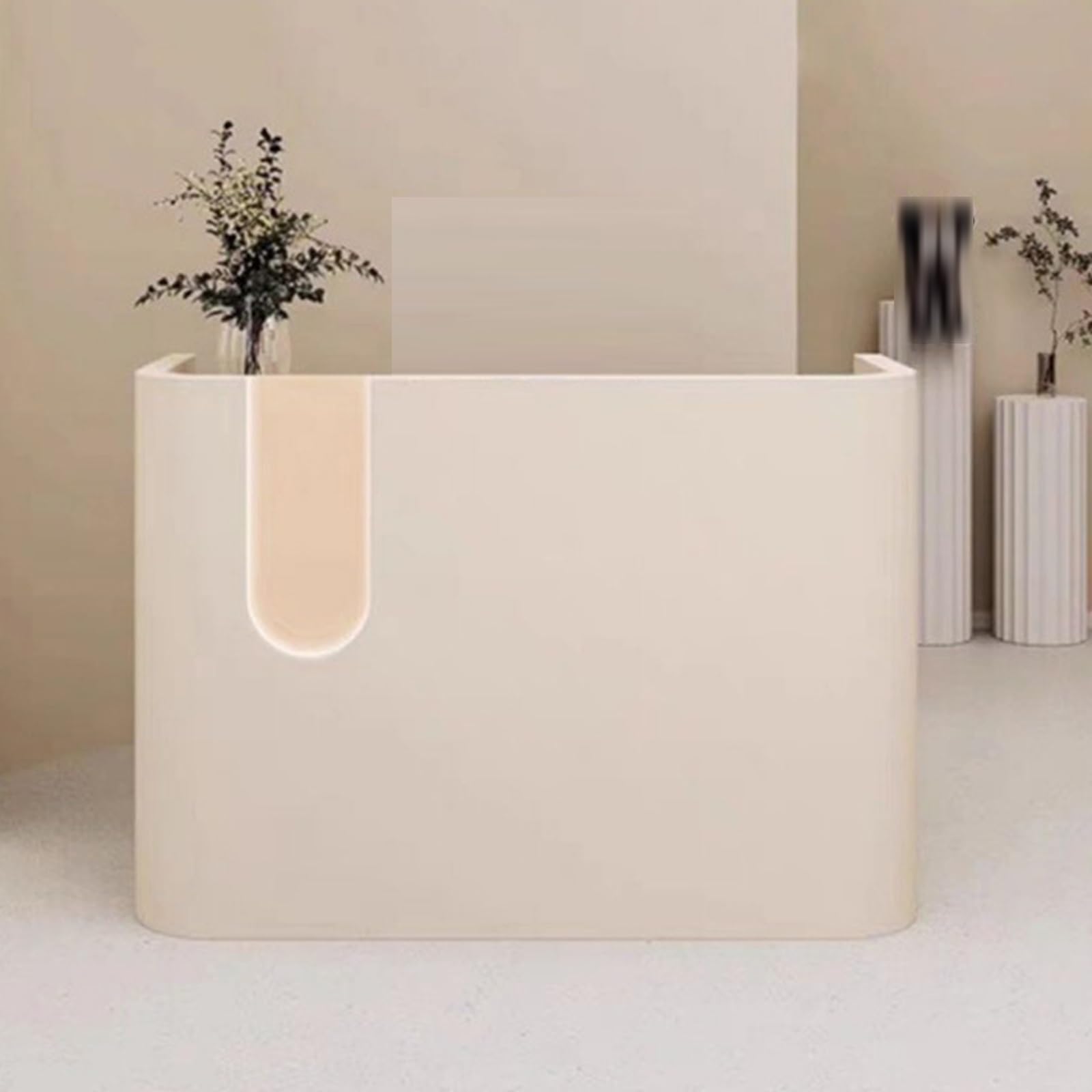 Bureau de réception élégant et moderne – Bureau de secrétaire debout élégant pour salons, bars et comptoirs – Parfait pour les zones de réception et les espaces de bureau – Design compact