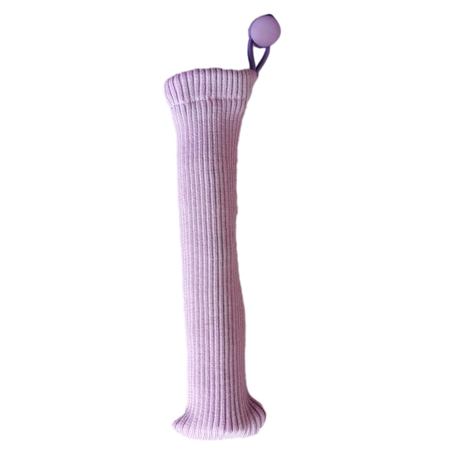 Badminton Racket Handle Cover Knitted Drawstring Grip Protector Anti Skid Tennis Grip Badminton Overgrip Cover for Women Men, Purple