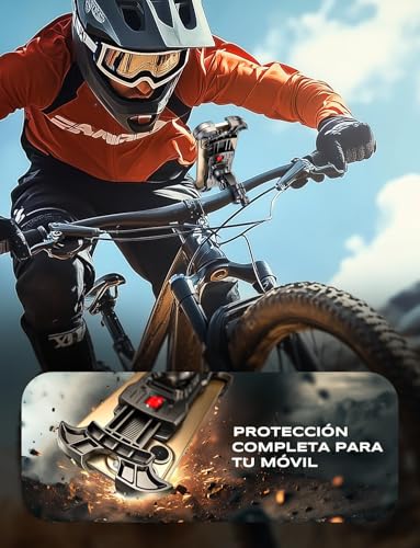 Glangeh Soporte Movil Bicicleta, [Abrazadera Reforzada] Soporte Movil Moto con Bloqueo Seguro, Universal Suporte Telemóvel Moto Giratorio 360° Compatible con iPhone 16 Pro/15/S25 Ultra, 4.7-6.9" Móvil - imagen 7