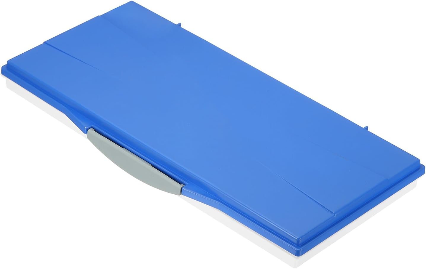 PATIKIL 33 Wells Paint Storage Box, Airtight Folding Detachable with Extra Area Painting Palette for Watercolor Gouache Acrylic Oil Paint, Blue