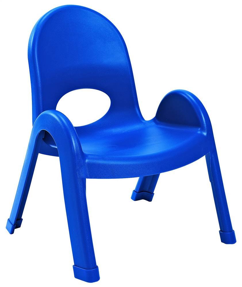 Angeles Value Stack 9" Child Chair, Royal Blue, 4 Pack, Stackable Ergonomic Seating Solution for Classrooms and Homeschools