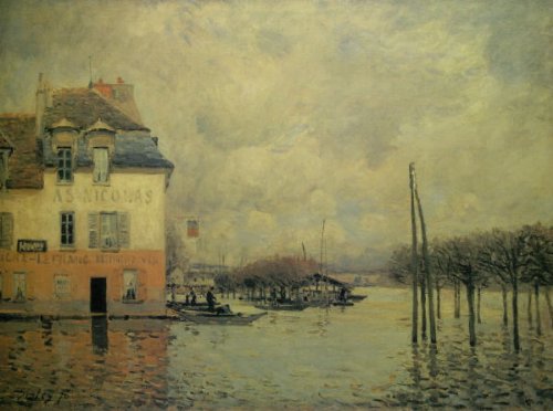 Amazon｜シスレー ポール・マルリーの洪水 25号 額タイプG｜アート