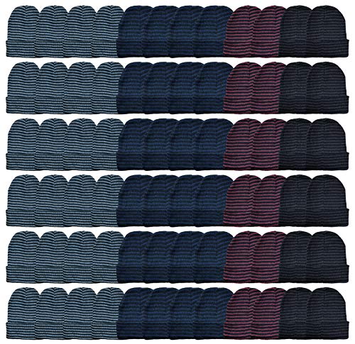 Image of YACHT & SMITH Winter Beanies, Bulk Cold Weather Thermal Warm Stretch Skull Cap, Mens Womens Unisex Hat