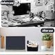 Alleshelfer Bambus Schreibtisch Organizer mit 5 Fächern für Büro, Desktop Stationery Storage Box Home Office Make Up Desktop Aufbewahrungsbox aus Holz für Stifte, Handy, Kosmetik Kleinteile Schwarz