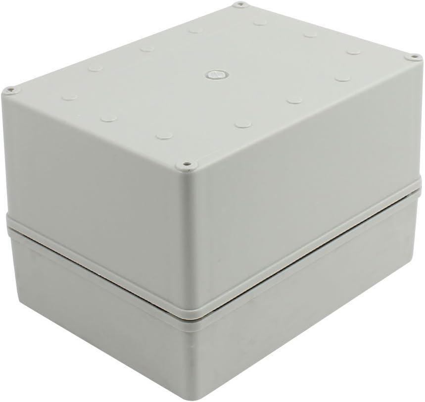 Aexit 200mmx150mmx130mm Waterproof Electrical Boxes, Conduit & Fittings Junction Box DIY Case Electrical Boxes Enclosure Gray