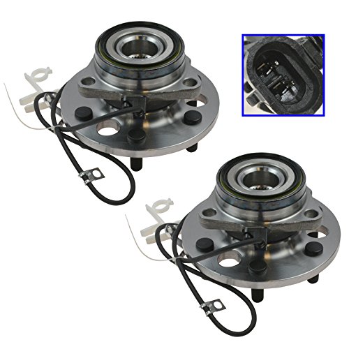 Image of TRQ 2 Piece Front Wheel Bearing & Hub Assembly Set 4WD Compatible with 1999-2000 Cadillac Escalade 1995-1999 Chevrolet K1500 K1500 Suburban 1995-1997 K2500 1995 K2500 Suburban 1995-2000 Tahoe GMC 199