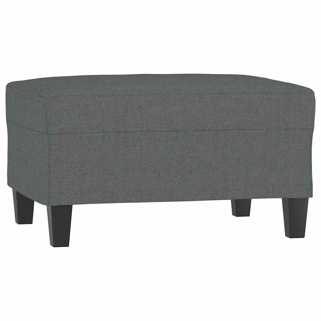 Repose-pieds gris foncé 70 x 55 x 41 cm en tissu