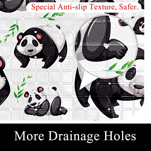 Tapis de bain antidérapant bébé 36x67 cm panda - Bennigiry