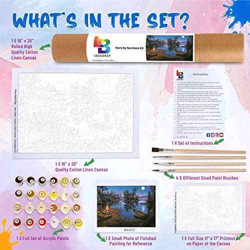 Paint By Number For Adults: Beginner To Advanced Number Painting Kit - Fun Diy Adult Arts And Crafts Projects - Kits Include - (Moonlight Bay, 16" X 20" Unframed) #TOP2