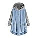Dasongff Veste Chaude Femme Teddy à Manches Longues Manteau Femme Trench avec Capuche Blouson Femme Mi Saison Chic et Élégant Hooded Jacket Veste Chaude Femme Chic Cardigan Hooded Sweatshirt