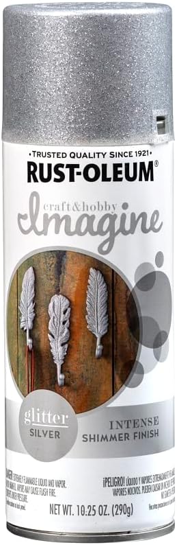 Rust-Oleum Imagine Craft & Hobby Glitter Spray Paint Glitter Silver, 10.25 oz.