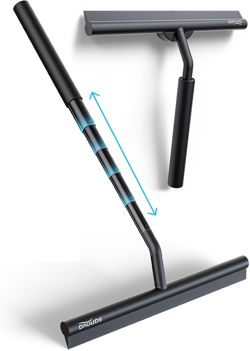 Xemm Vloertrekker Met Steel - 136x40 Cm - Zwart