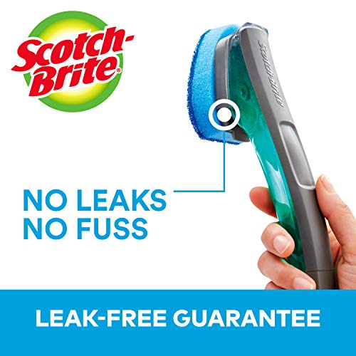 Image of Scotch-Brite Kitchen Cleaning & Dish Washing Starter Kit: Non-Scratch Scrub Sponge (6 Pack) + Non-Scratch Advanced Soap Control Dishwand + Glass and Water Bottle Brush