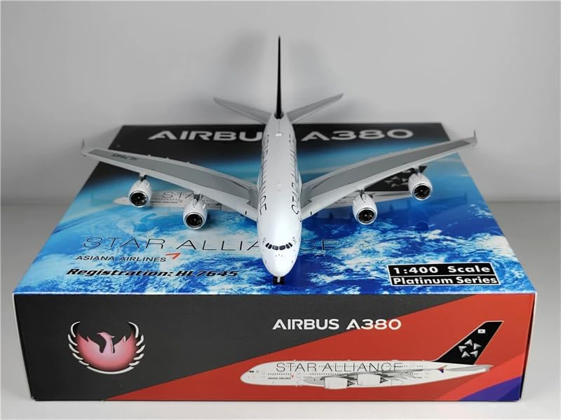 Miniatura 2 de ACE HOBBY Phoenix Asiana Airlines para Airbus A380 HL7645 Star Alliance 1400 modelo preconstruido de aviones
