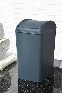 Smartware Soft Trash Can Rotary Cover 5 LT ANTHRACITE