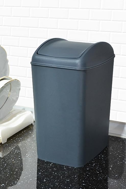 Smartware Soft Trash Can Rotary Cover 5 LT ANTHRACITE