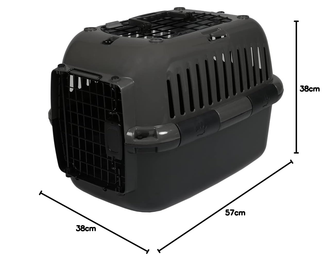 Ebi, Adventurer 60 XL – 57 x 38 x 38 cm – max. 12 kg Dunkelgrau, Transport, Dunkelgrau, Katze