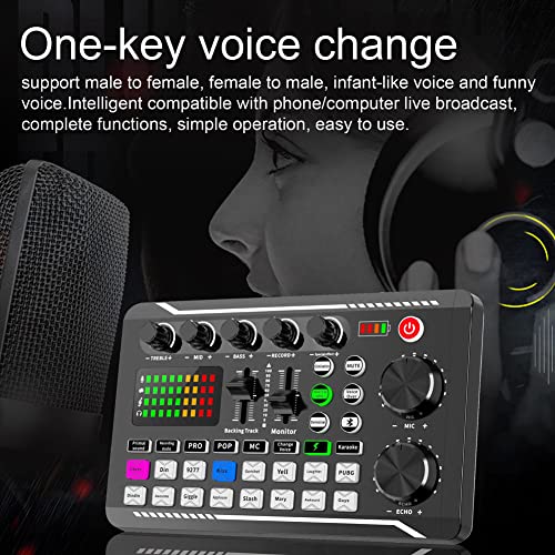 lifcasual Placa de Som Inteligente F998 Redução de Ruído de Áudio Webcast Ao Vivo Placa de Som Ajust