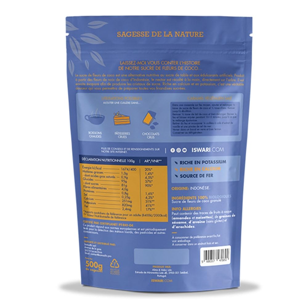 Iswari Sucre de Fleurs de Coco Bio 500g